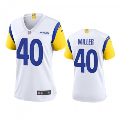 Los Angeles Rams #40 Von Miller Women's Nike Alternate Game NFL Jersey - White